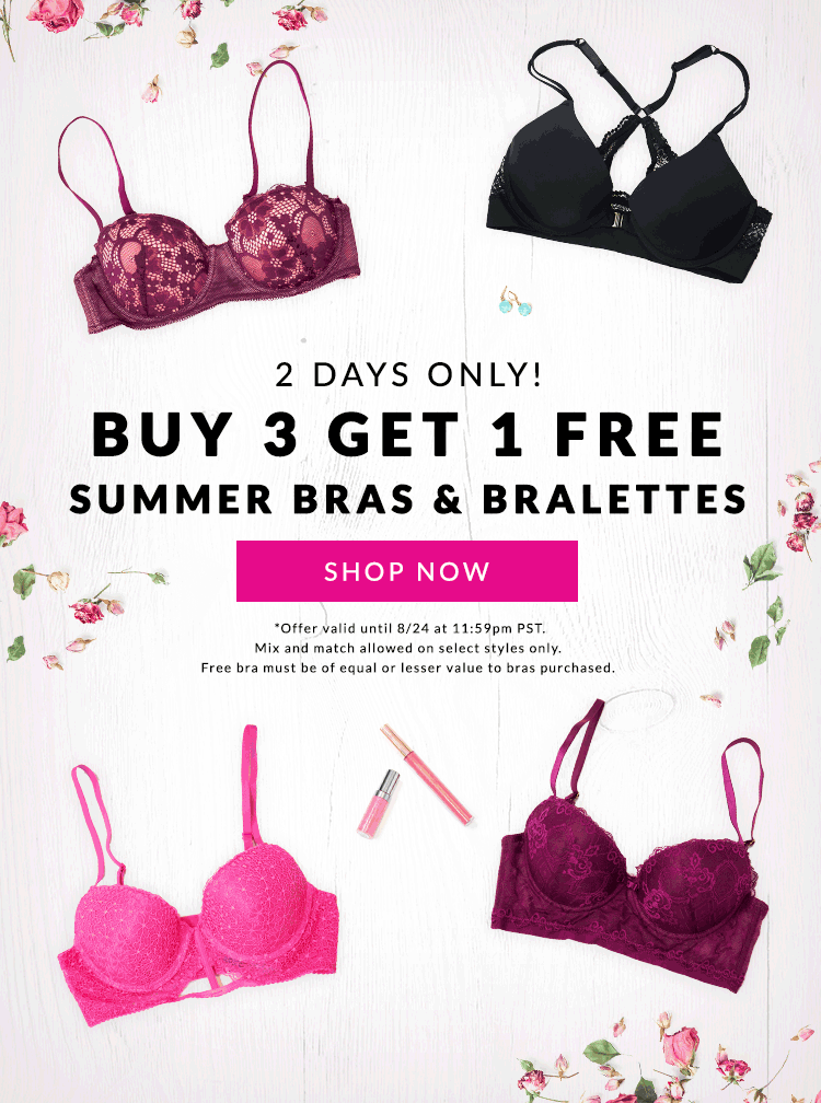 Buy 3 Get 1 Free Summer Bras