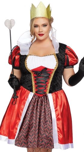 Plus Size Caged Heart Queen Costume Sexy Queen Of Hearts Costume Yandy