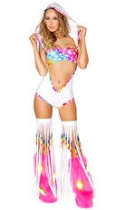 Wonder Woman Red Gold Rave Bra Electric by EyeCandyFashionistas