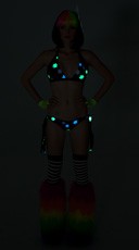 Daisy Glow in the Dark Banded Halter and Tie Side Bottom