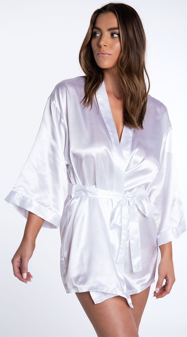 Me Time Satin Robe, Silky Satin Lingerie - Yandy.com