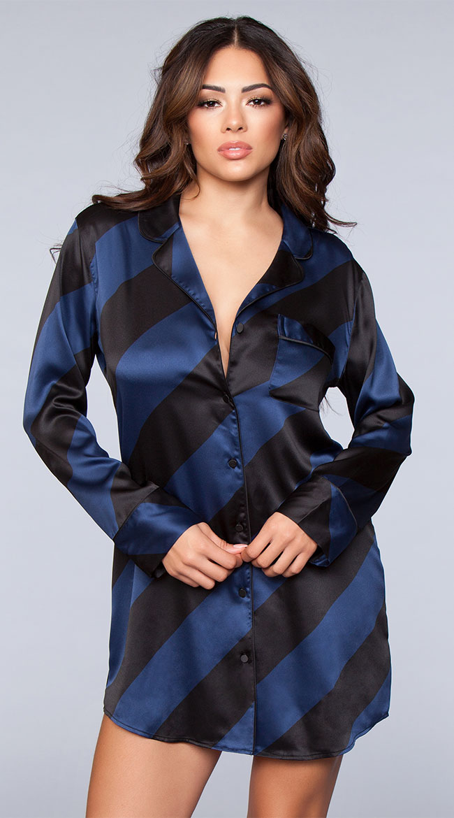 ladies satin sleep shirts