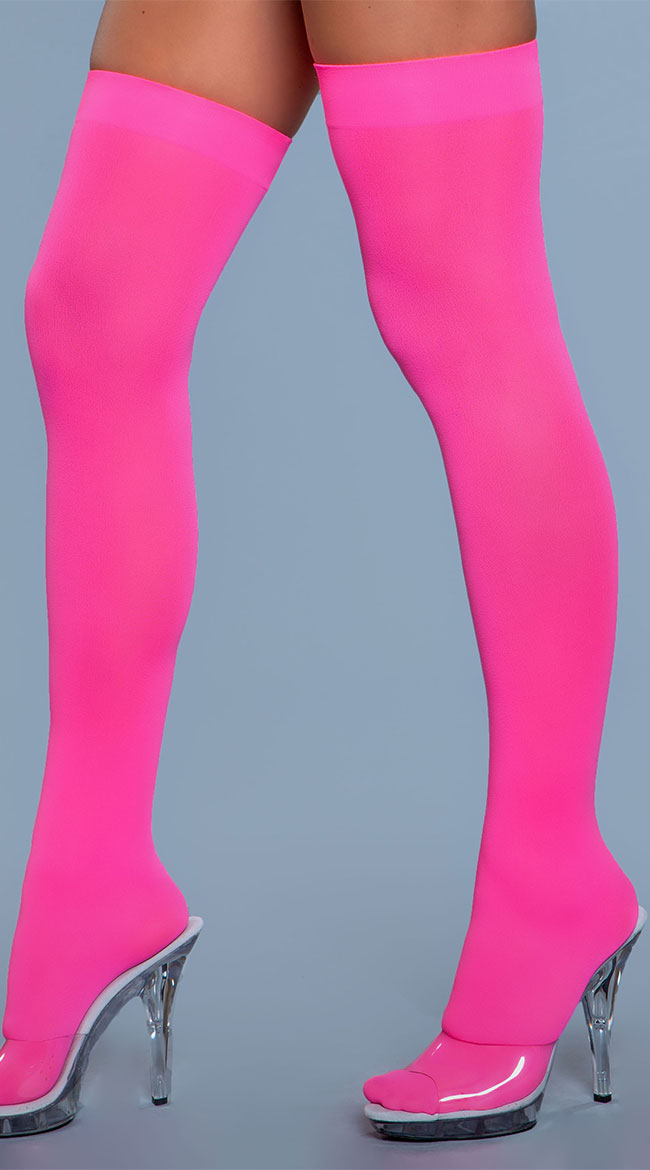 black nylon knee highs