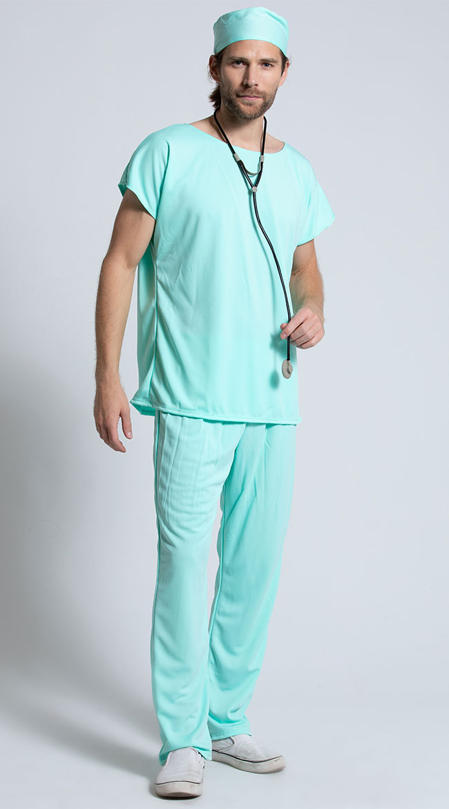 Doctor Scrubs Costume, Mens Doctor Costume, Scrubs Halloween Costume