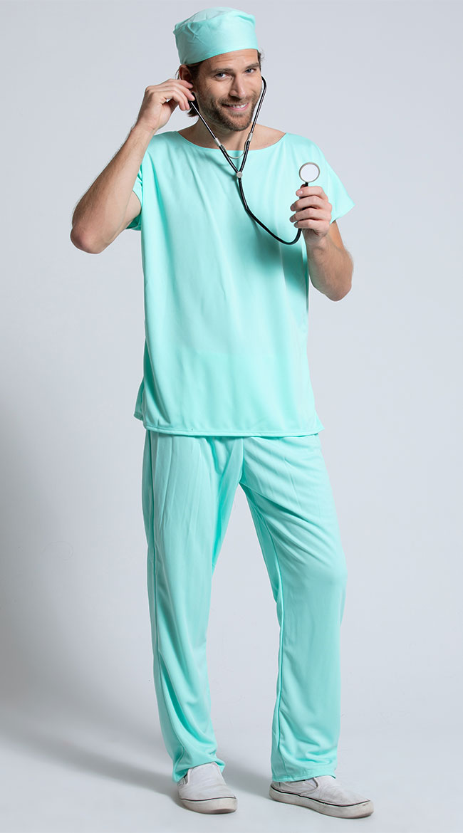 Doctor Scrubs Costume, Mens Doctor Costume, Scrubs Halloween Costume