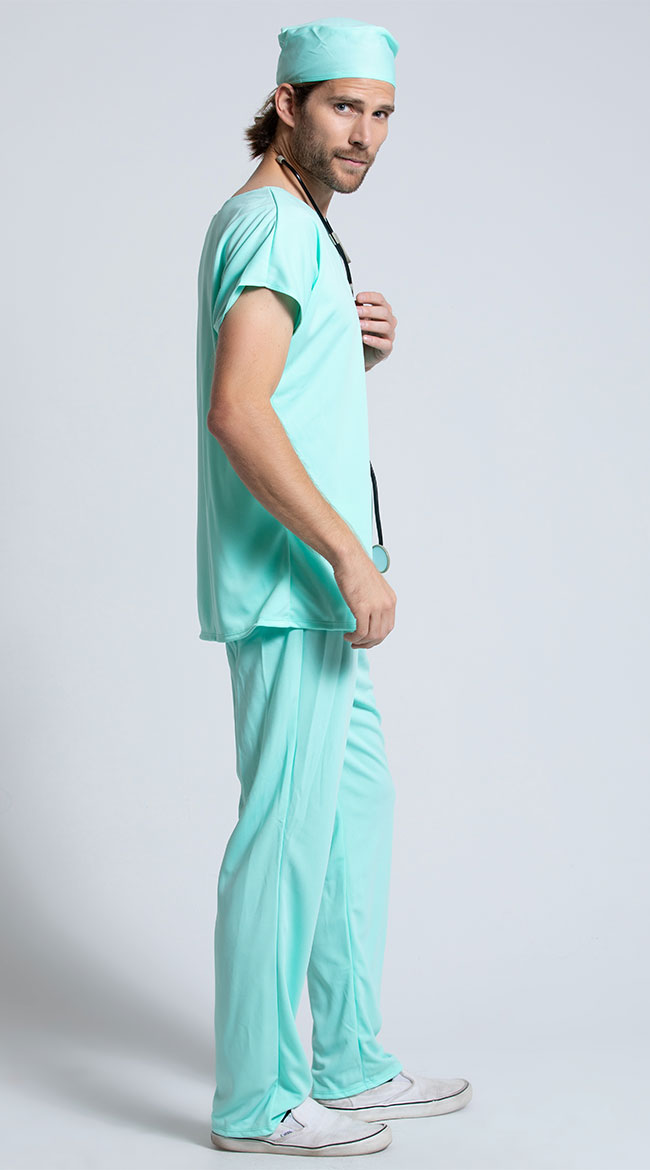 Doctor Scrubs Costume, Mens Doctor Costume, Scrubs Halloween Costume