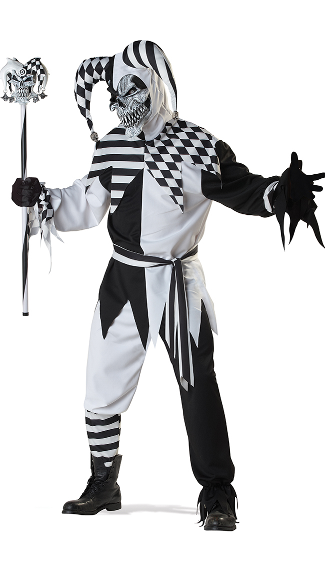 Men's Nobody's Fool Costume, Men's Jester Costume, Men's Clown Costume