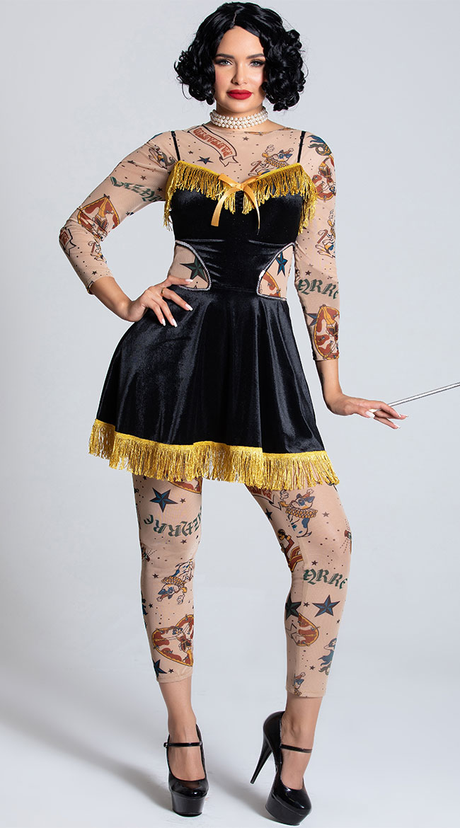Tattoo Lady Costume  Halloween  Party Fever
