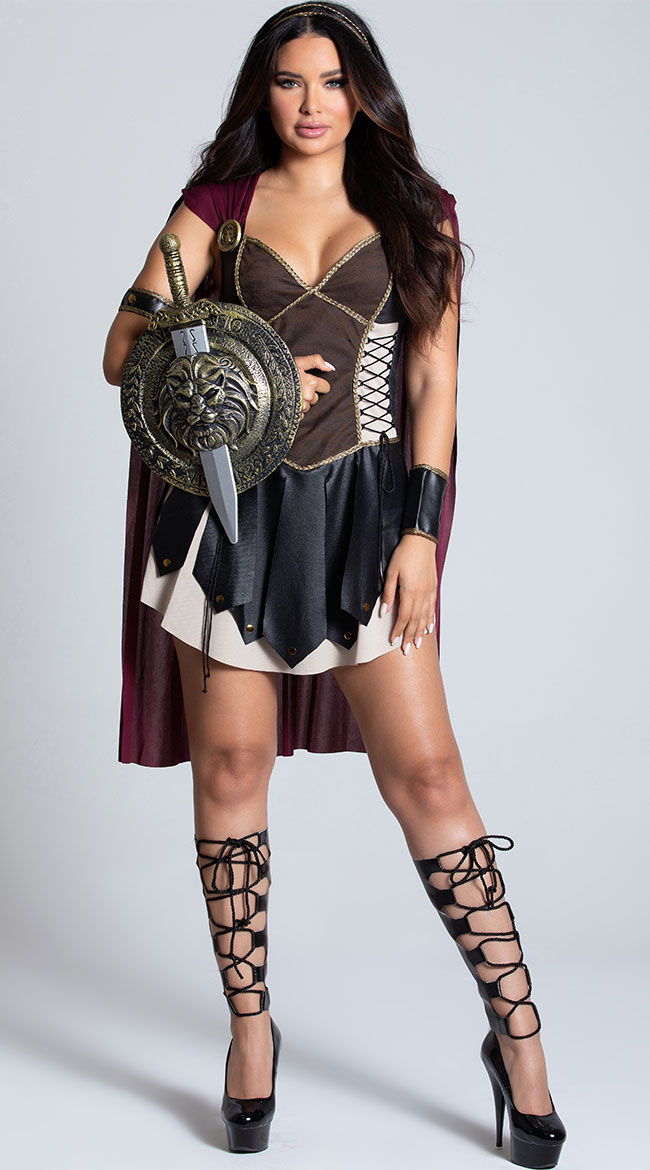 Brand New Glorious Gladiator Warrior Women Adult Costume