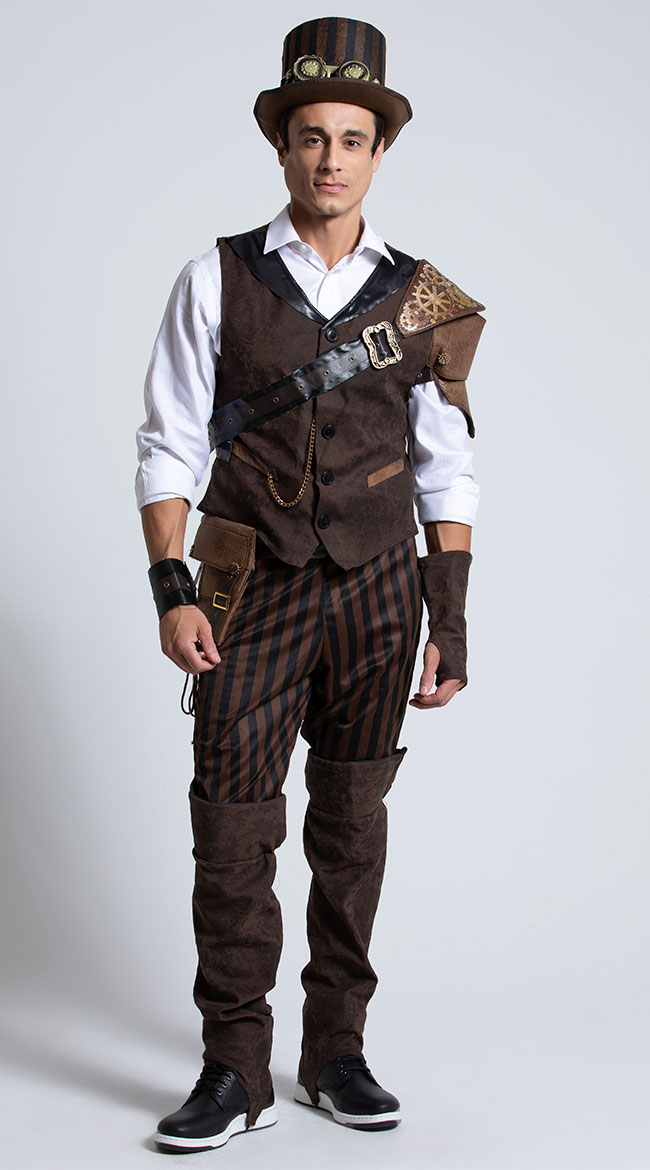Men's Steampunk Adventurer Costume, Men's Steampunk Costume, Men's