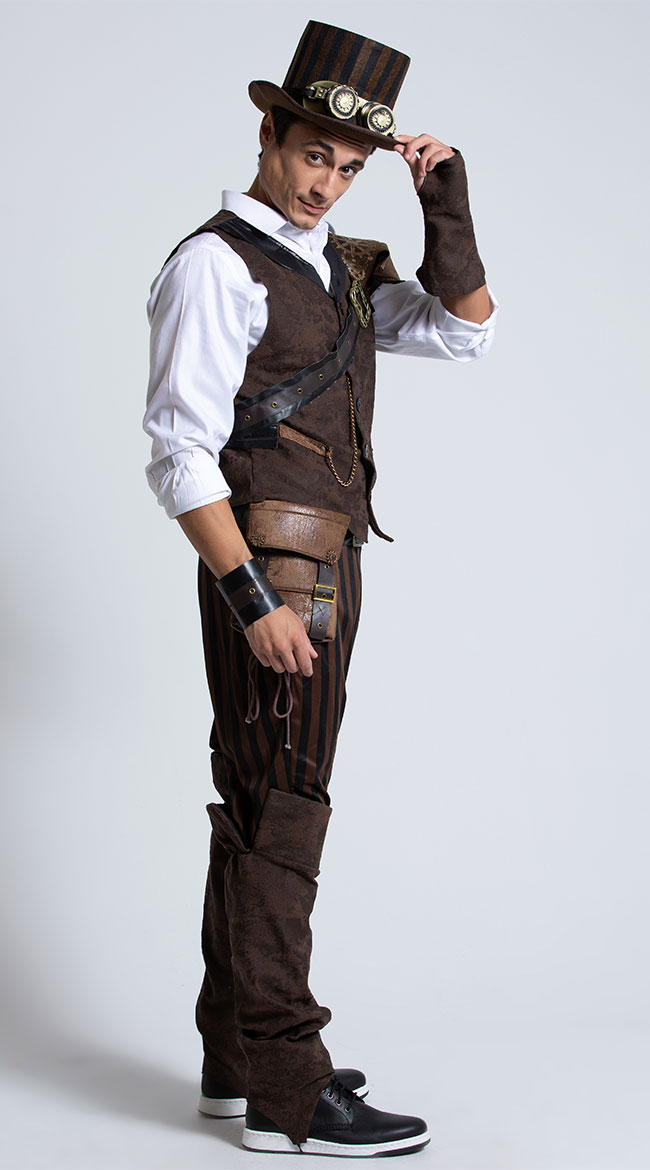 Men's Steampunk Adventurer Costume, Men's Steampunk Costume, Men's