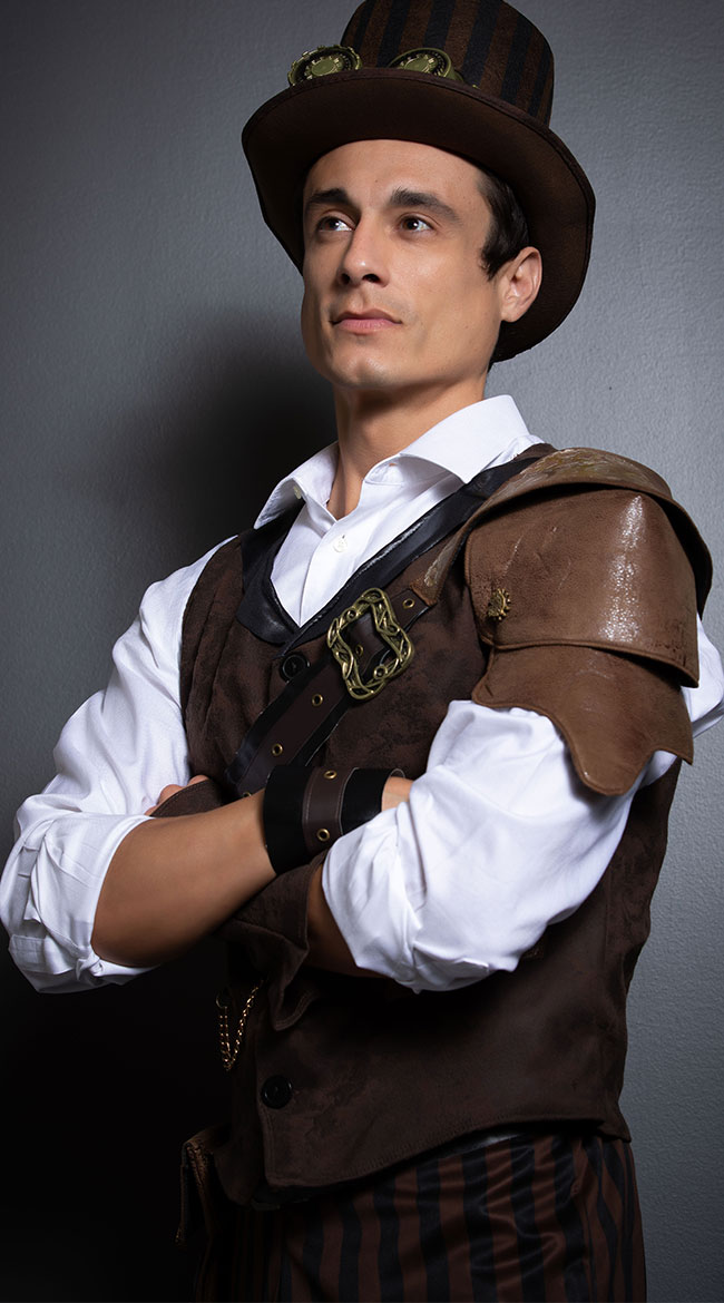 Men's Steampunk Adventurer Costume, Men's Steampunk Costume, Men's