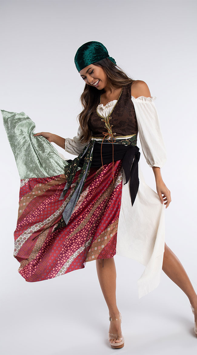 Renaissance Gypsy Costume, Sexy Medieval Costume