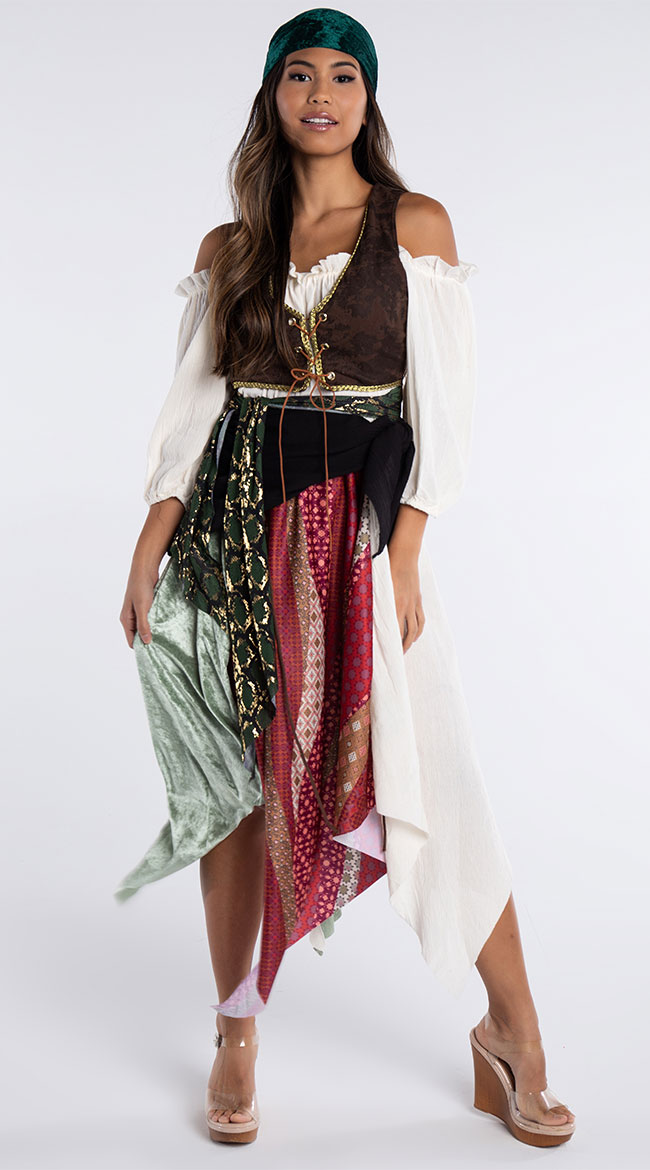 Renaissance Gypsy Costume, Sexy Medieval Costume 