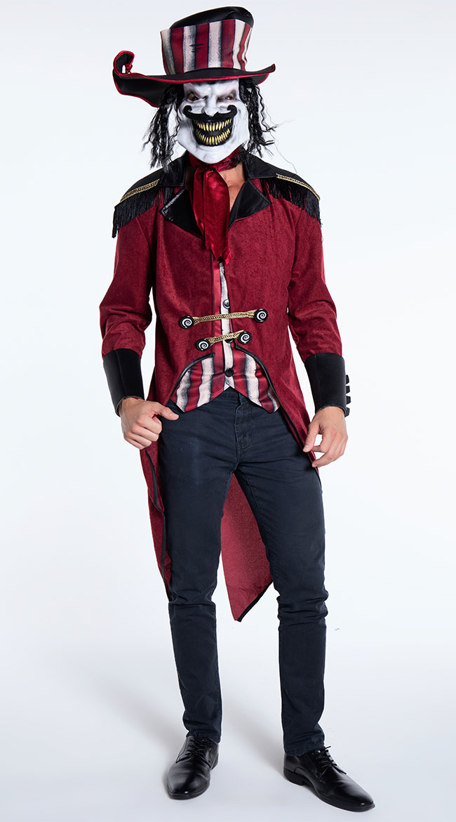 Mens Wicked Ringmaster Costume Mens Scary Circus Costume