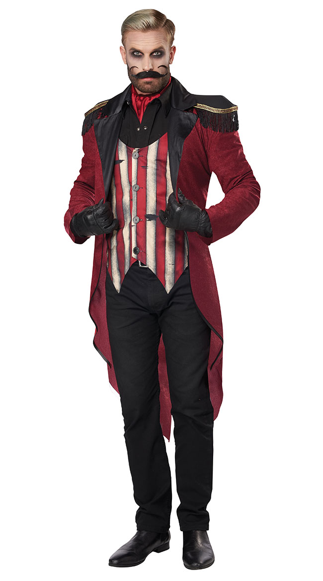 Men S Wicked Ringmaster Costume Men S Scary Circus Costume