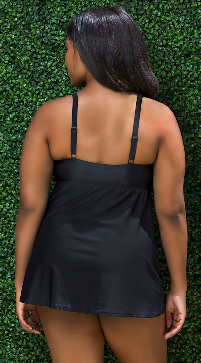 Plus Size Black Crochet CoverUp, Plus Size Crochet Swim CoverUp, Plus