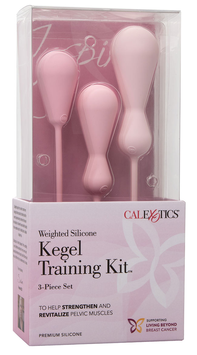Inspire Weighted Kegel Training Kit by CalExotics, Pink - Yandy.com