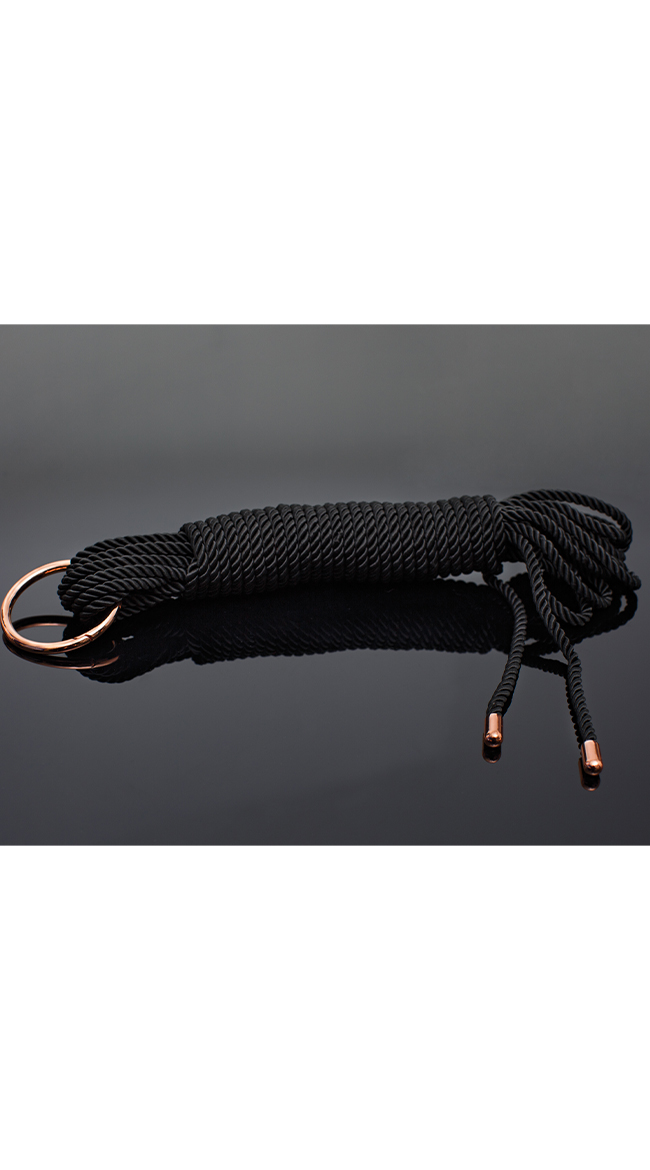 Submissive Desires Silky Rope, Black Wrist Safe Rope - Yandy.com
