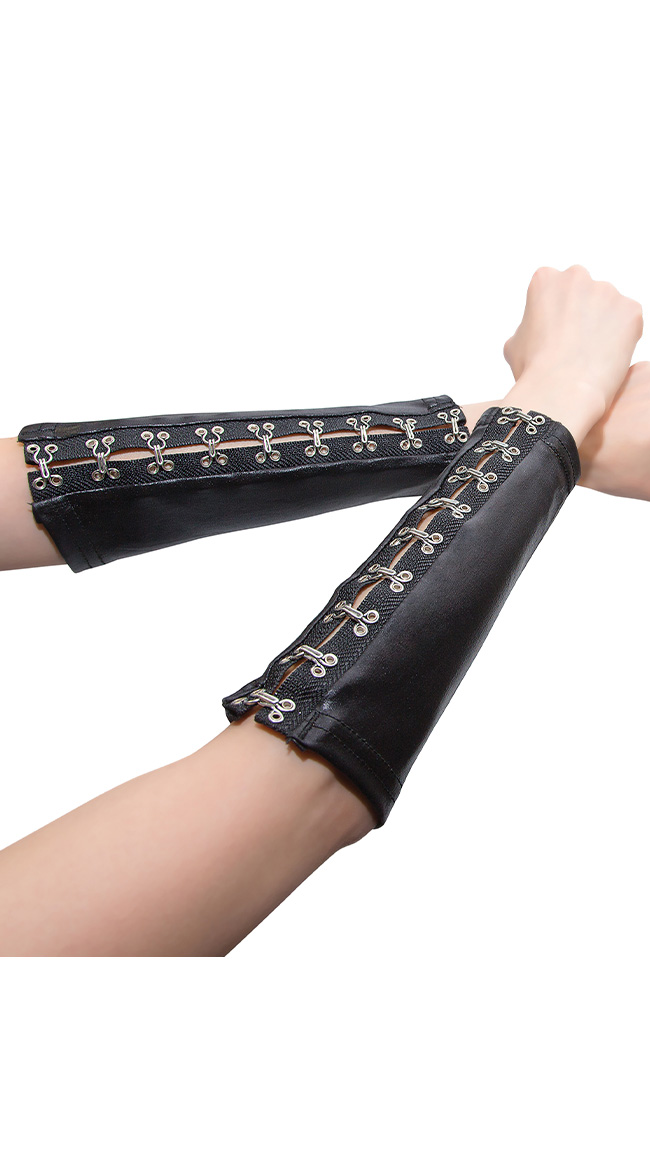 Plus Size Wet Look Arm Sleeves, Plus Size Gloves, Plus Size Arm Guards