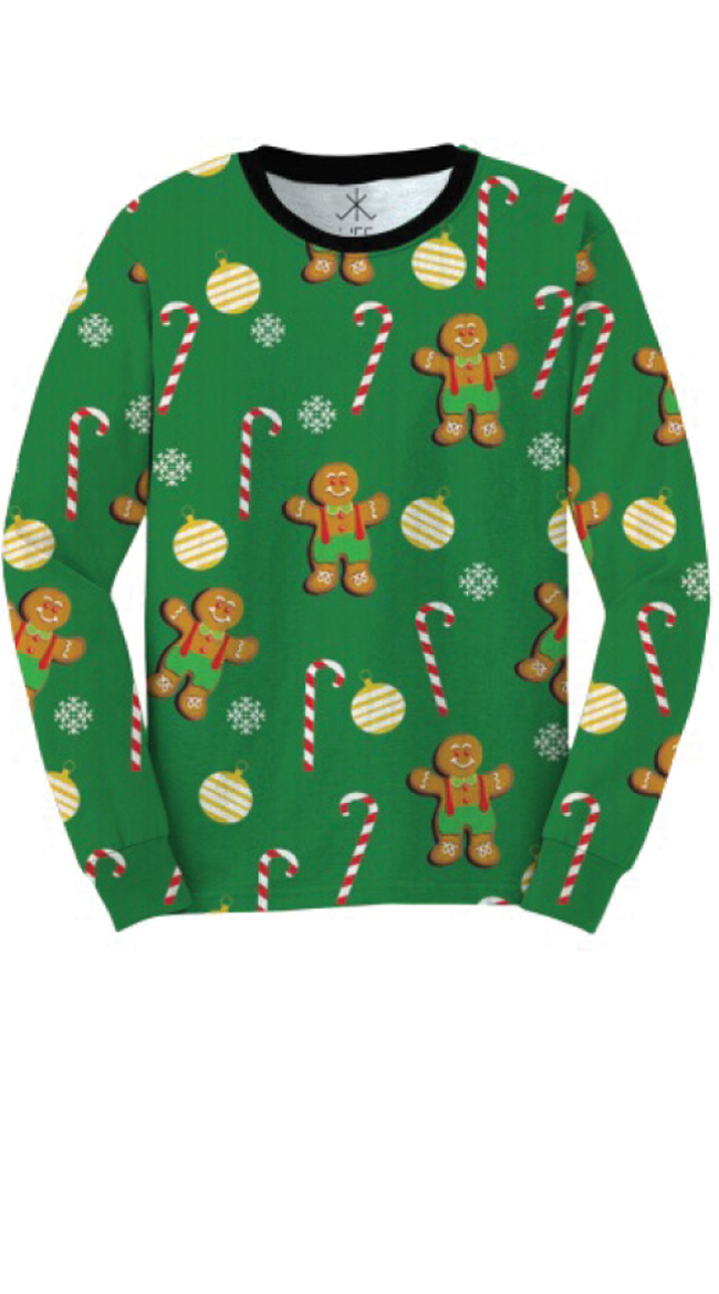 Gingerbread Cookie Monster Ugly Christmas Sweater