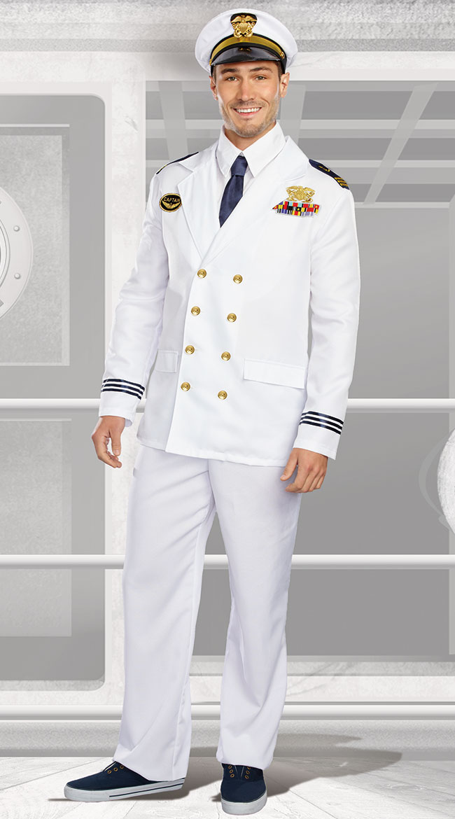 Men's The Captain Costume, Cocky Captain Costume - Yandy.com