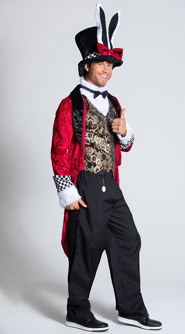 Yandy Rabbit Mens White Rabbit Costume | Men’s Roger Rabbit Costume – JMBE
