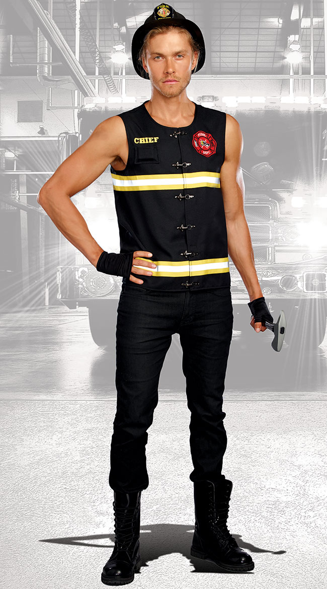 Men S Fire Away Costume Men S Sexy Firefighter Costume Yandy Com   DG 10704 Costume Front 2017COSTUME 