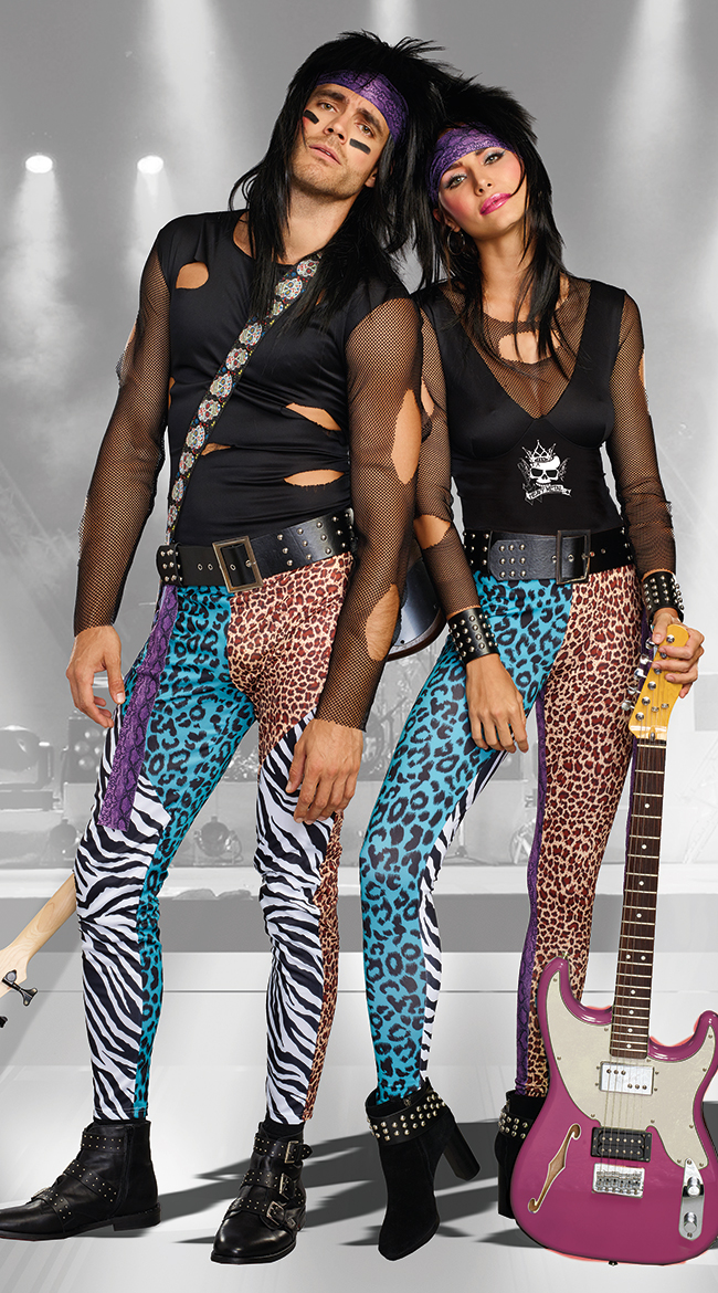 Hair Band Couples Costume, Hair Band Costume, Sexy Rocker Costume