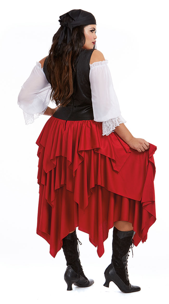 Plus Size Pirates Life For Me Costume Sexy Pirate Costume 0972