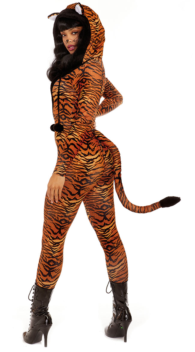 Tempt Me Tigeress Costume Sexy Tiger Catsuit Costume Yandy Com