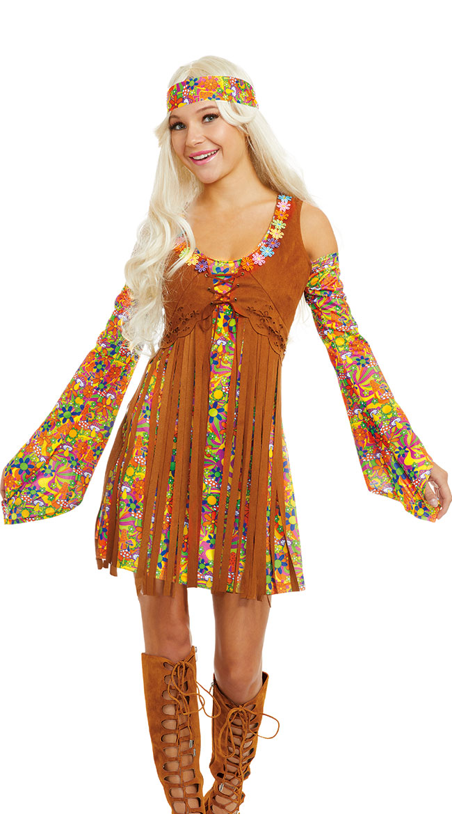 Flower Power Hippie Costume, Sexy Hippie Costume - Yandy.com