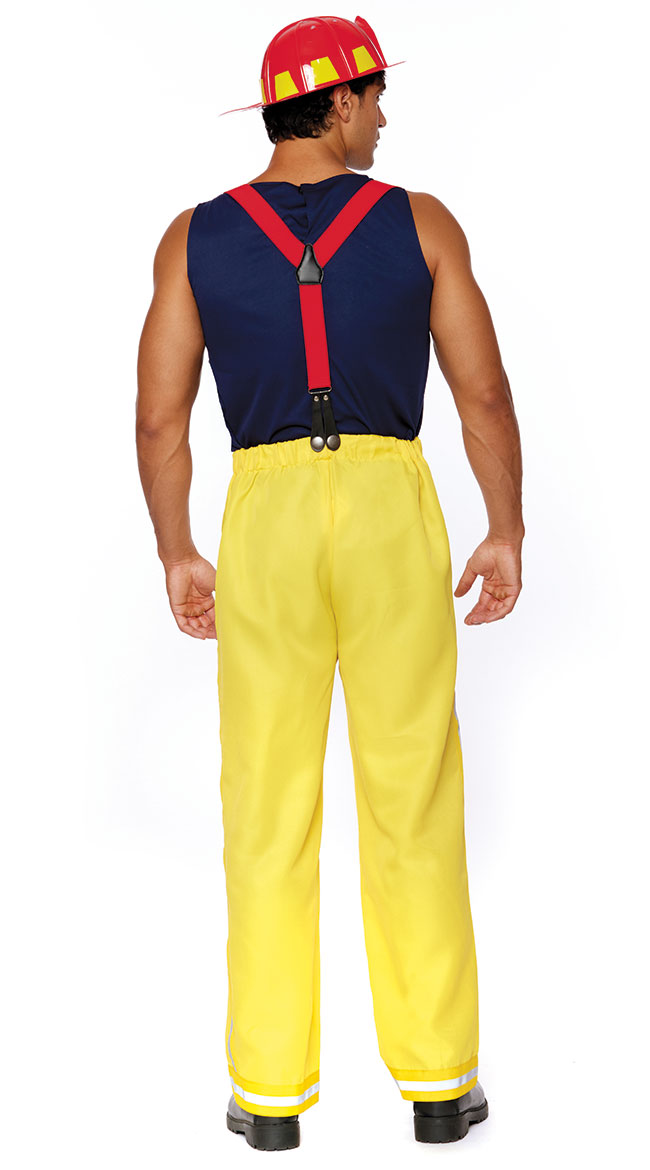 Men's Fiery Fighter Costume, Men's Firefighter Costume - Yandy.com