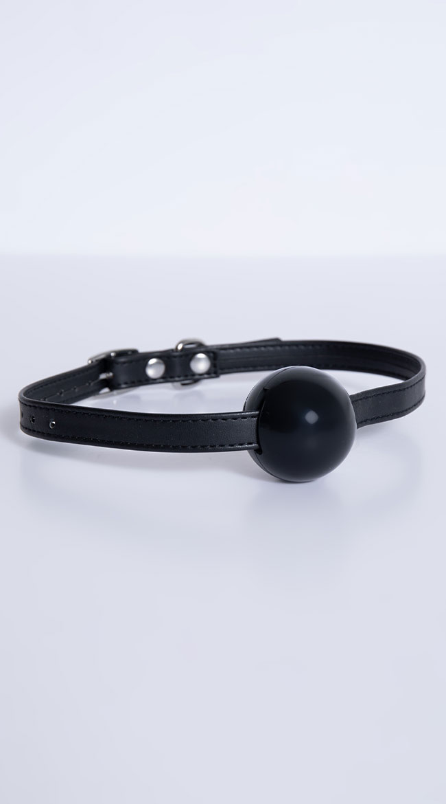 Lux Fetish Silicone Ball Gag Black Ball Gag