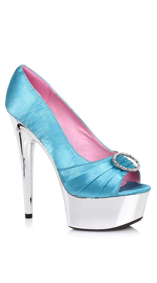 satin embellished heels