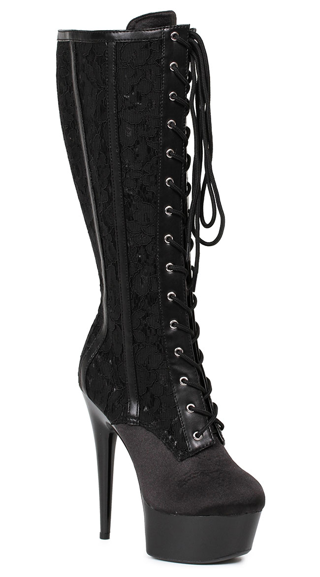high lace boots