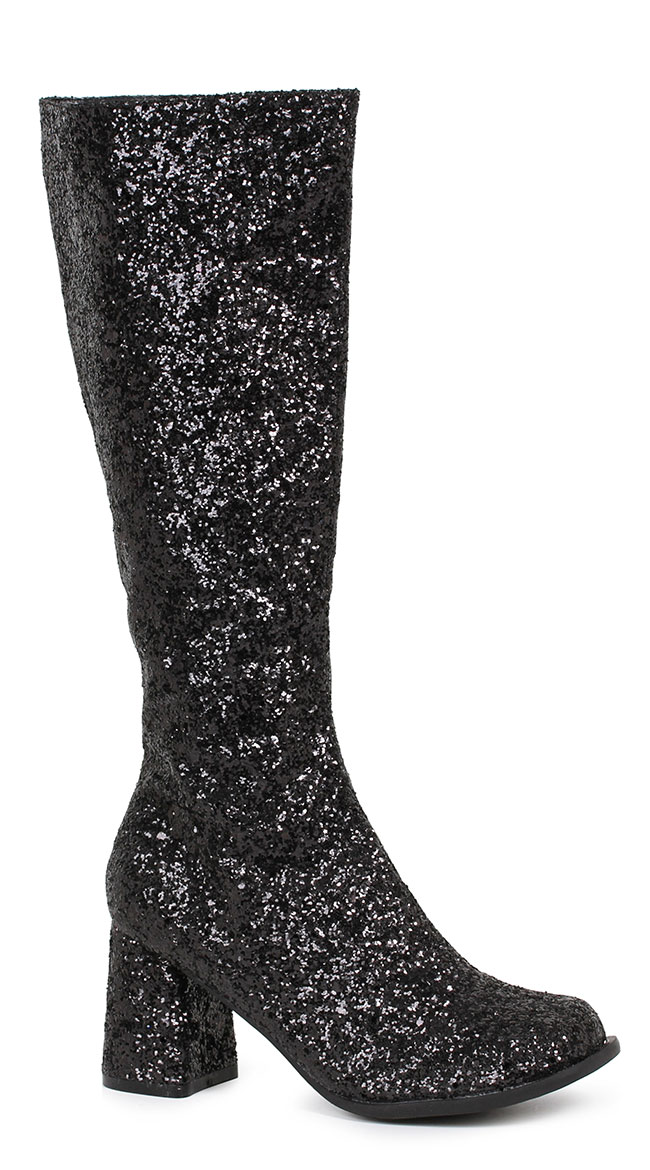 3" Glittering GoGo Boots, glitter boots