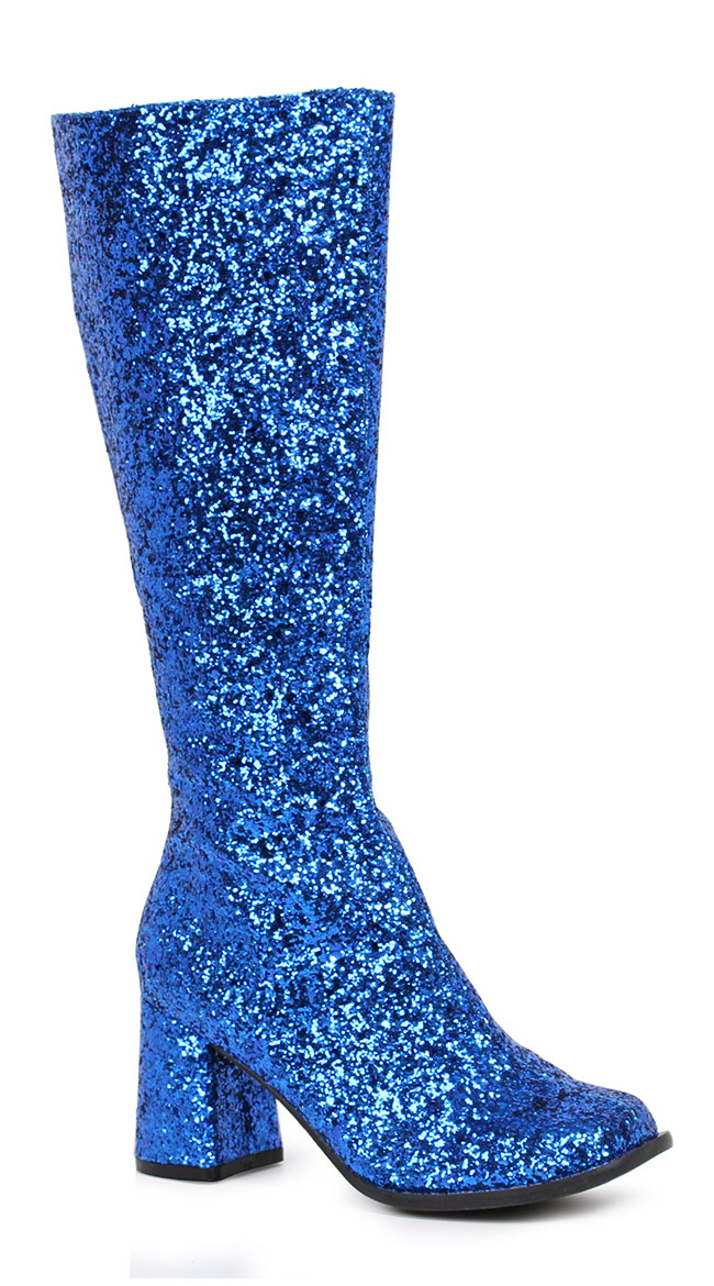 3" Glittering GoGo Boots, glitter boots