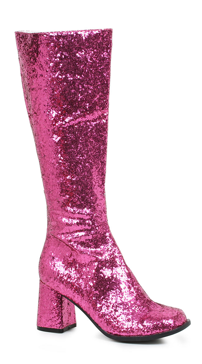 3" Glittering GoGo Boots, glitter boots