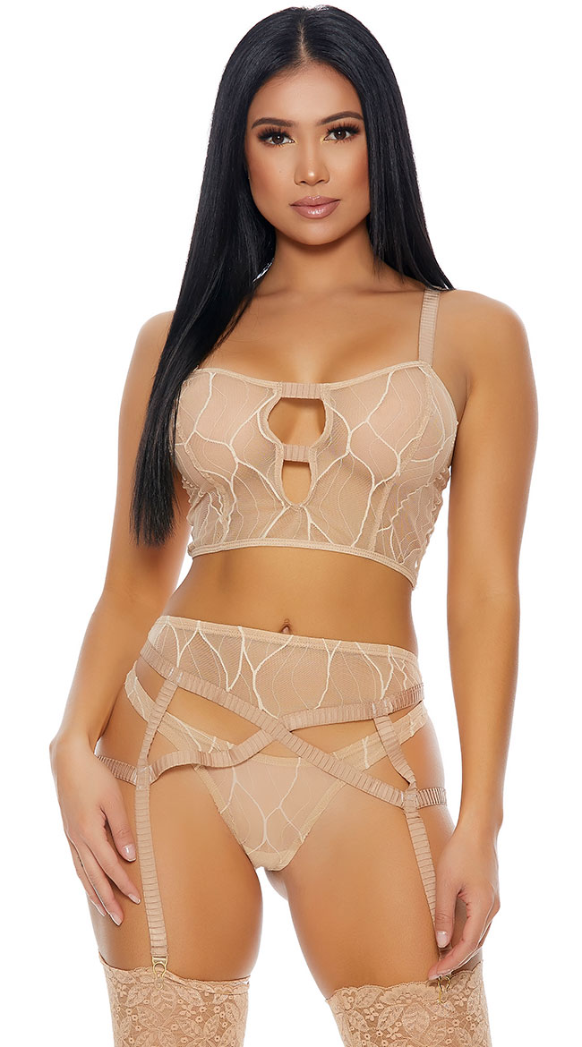 Made to See Mesh Bra Set, Sexy Mesh Lingerie 