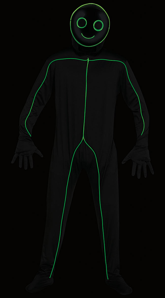 Men's Light Up Sticky Steve Costume, Men's Funny Costume
