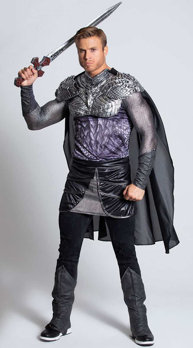 Men's Dark Medieval Knight Costume, Men's Knight Costume, Men's Medieval Knight Costume