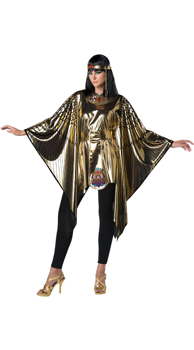 Gold Dipped Cleopatra Costume Gold Poncho Cleopatra Costume