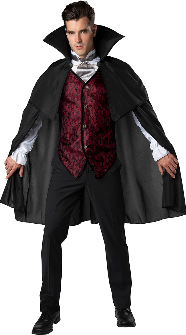 Men's Charming Vampire Costume, Men's Dracula Vampire Costume - Yandy.com