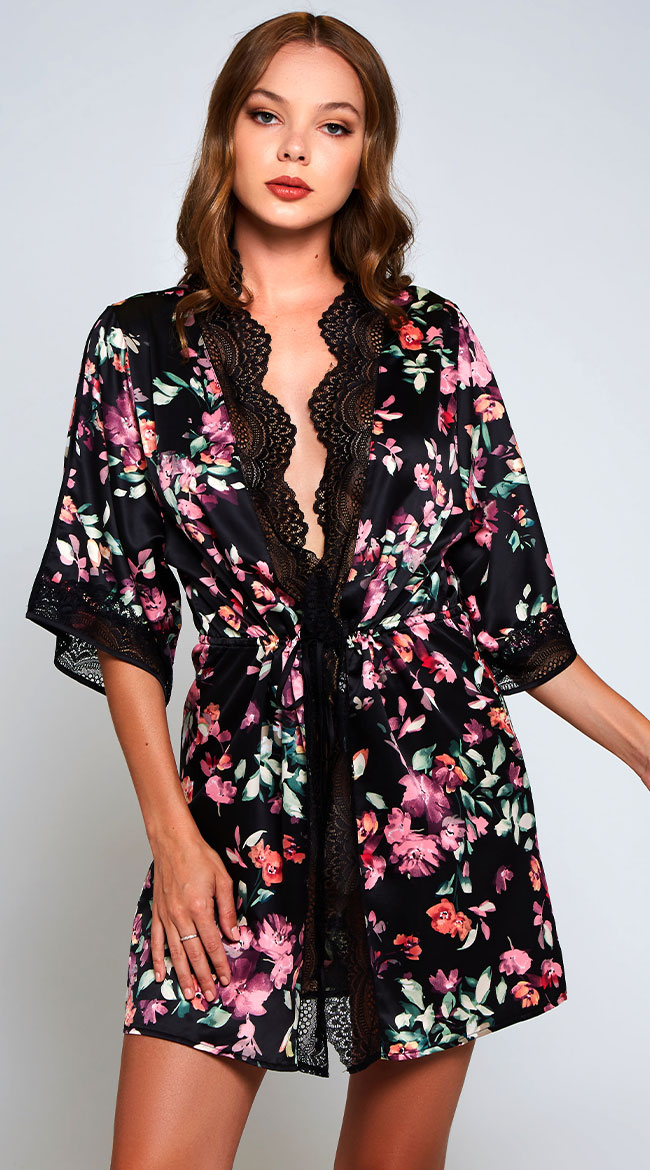 floral print robe