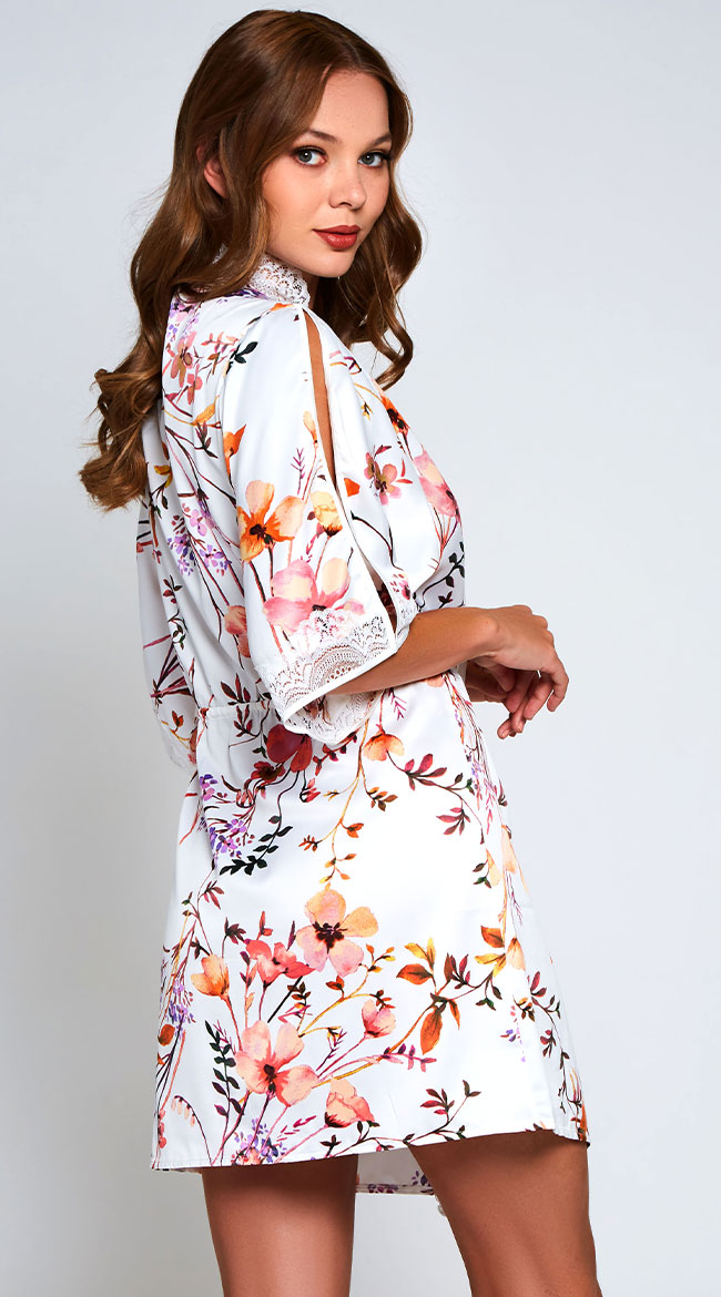 floral print robe