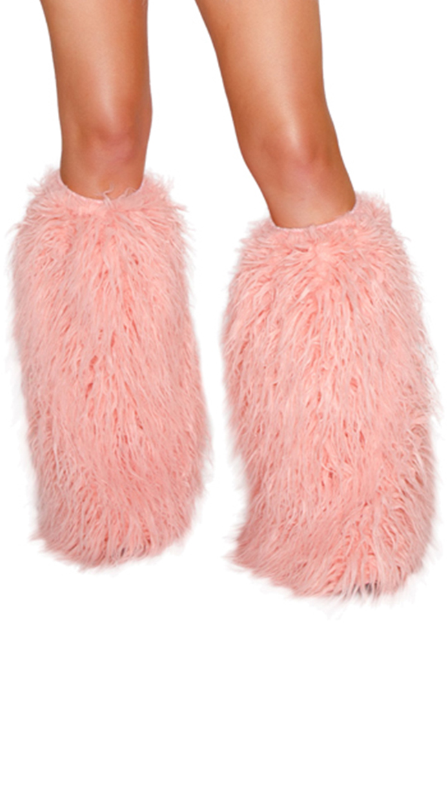 Pink Furry Leg Warmers from J Valentine Yandy