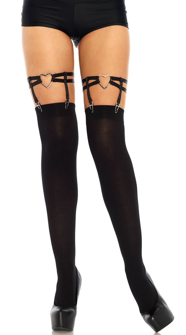 Heart Dual Strap Elastic Garter Suspender Strap