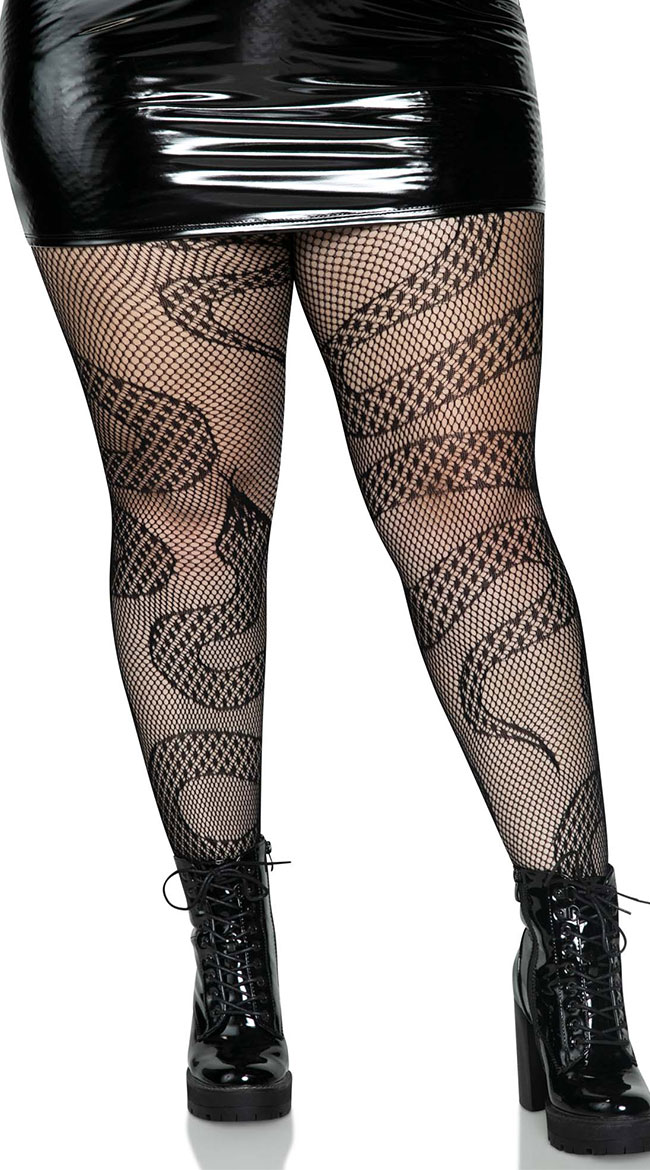Plus Size Snake Tights, Plus Size Snake Pantyhose