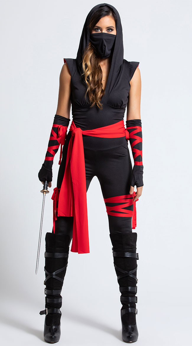 Deadly Ninja Costume, Womens Ninja Costume, Black Ninja Costume 